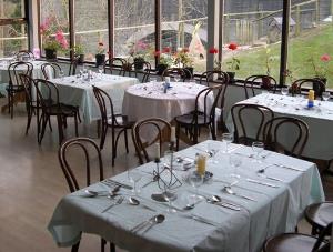 private party setting in cafe