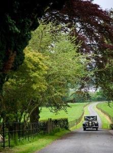 Wedding car on drive