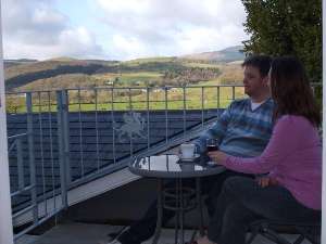View over Dyfi Valley from bedroom balcony View over Dyfi Valley from bedroom balcony
